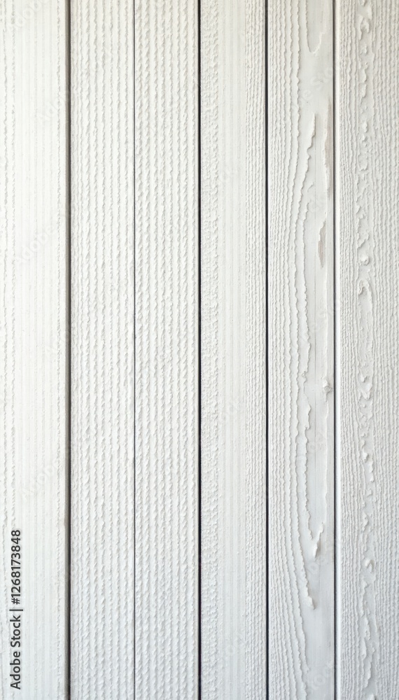 Obraz premium Textured white wood planks, rustic background, design, white wood, aged