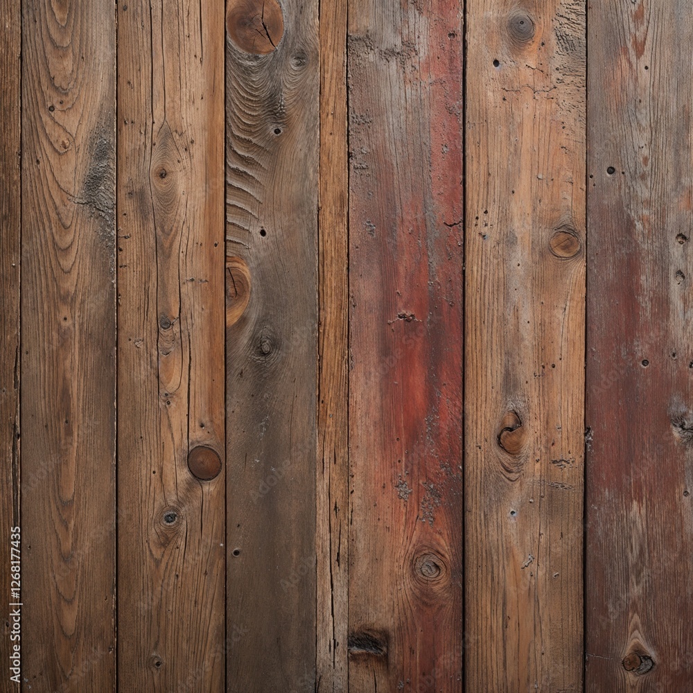 a rustic and weathered texture. The wood appears to be aged, with visible grain patterns and a variety of natural imperfections, such as knots and scratches. The color palette consists of warm, earthy a rustic and weathered texture. The wood appears to be aged, with visible grain patterns and a variety of natural imperfections, such as knots and scratches. The color palette consists of warm, earthy
