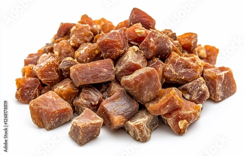 Wallpaper Mural Close-up of a pile of dried meat cubes on a white background. Torontodigital.ca