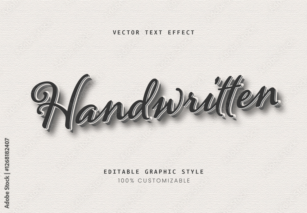 Black And White Calligraphy Font Script Elegant Shadow Text Effect ...