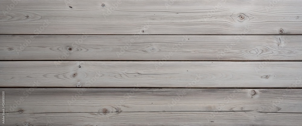 a wooden surface, showcasing a vertical layout of four wide planks. The wood has a weathered and rustic appearance, with a predominantly light gray color, interspersed with subtle variations in tone. a wooden surface, showcasing a vertical layout of four wide planks. The wood has a weathered and rustic appearance, with a predominantly light gray color, interspersed with subtle variations in tone.
