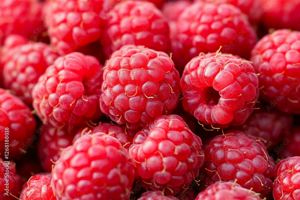 Close-up view of fresh raspberries Close-up view of fresh raspberries