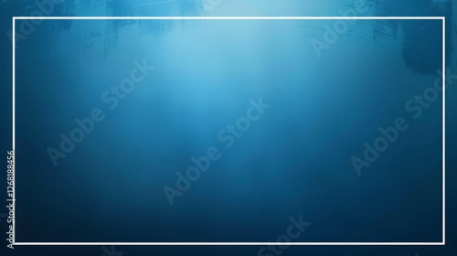 A blue background with a simple white frame around the edges with