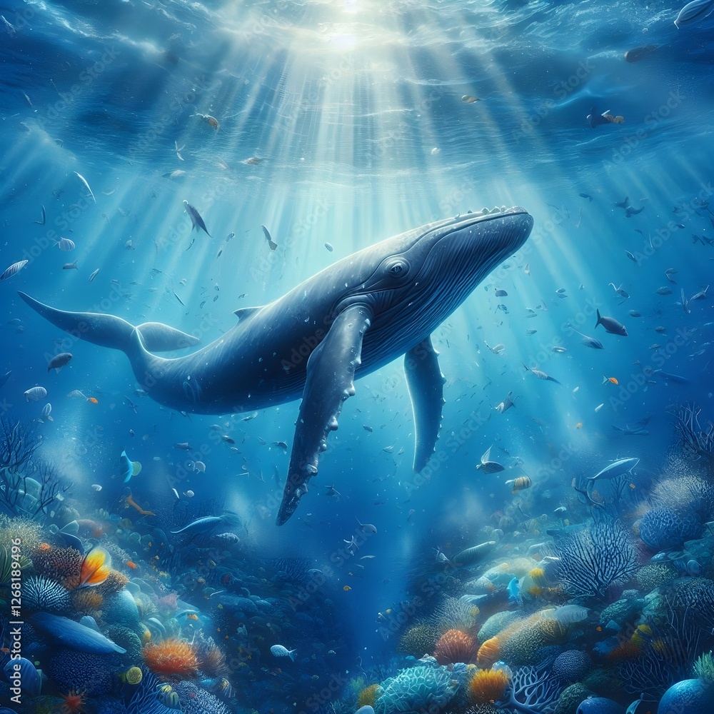 Naklejka premium great white shark