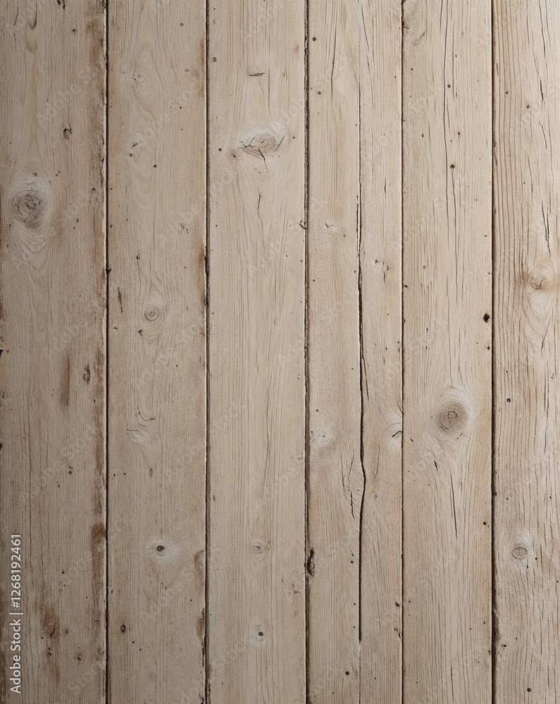 a wooden surface, showcasing a rustic and weathered texture. The wood appears to be light beige with subtle variations in tone, indicating natural wear and age.