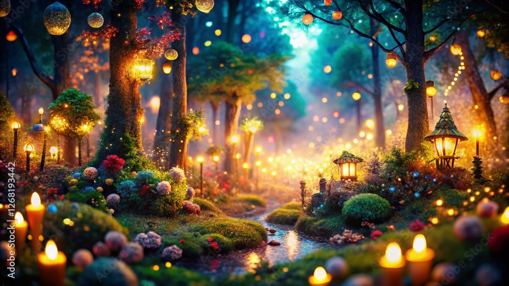 Festive Night Lightscape: Magical Bokeh and Enchanted Landscape Photography Festive Night Lightscape: Magical Bokeh and Enchanted Landscape Photography
