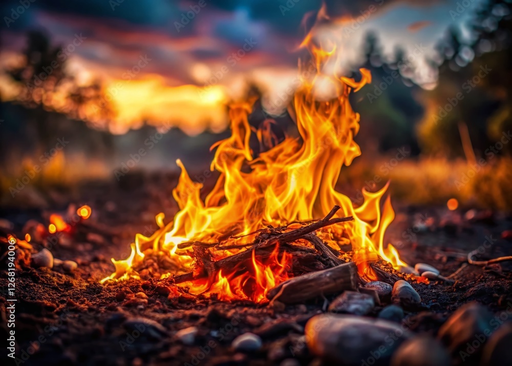 Fiery Ember Resting in Nature: A Stunning Rule of Thirds Composition Fiery Ember Resting in Nature: A Stunning Rule of Thirds Composition