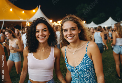 two young women enjoying su...