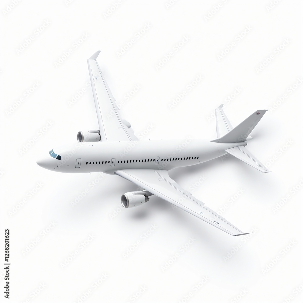 Passenger airplane mockup with die cut Passenger airplane mockup with die cut