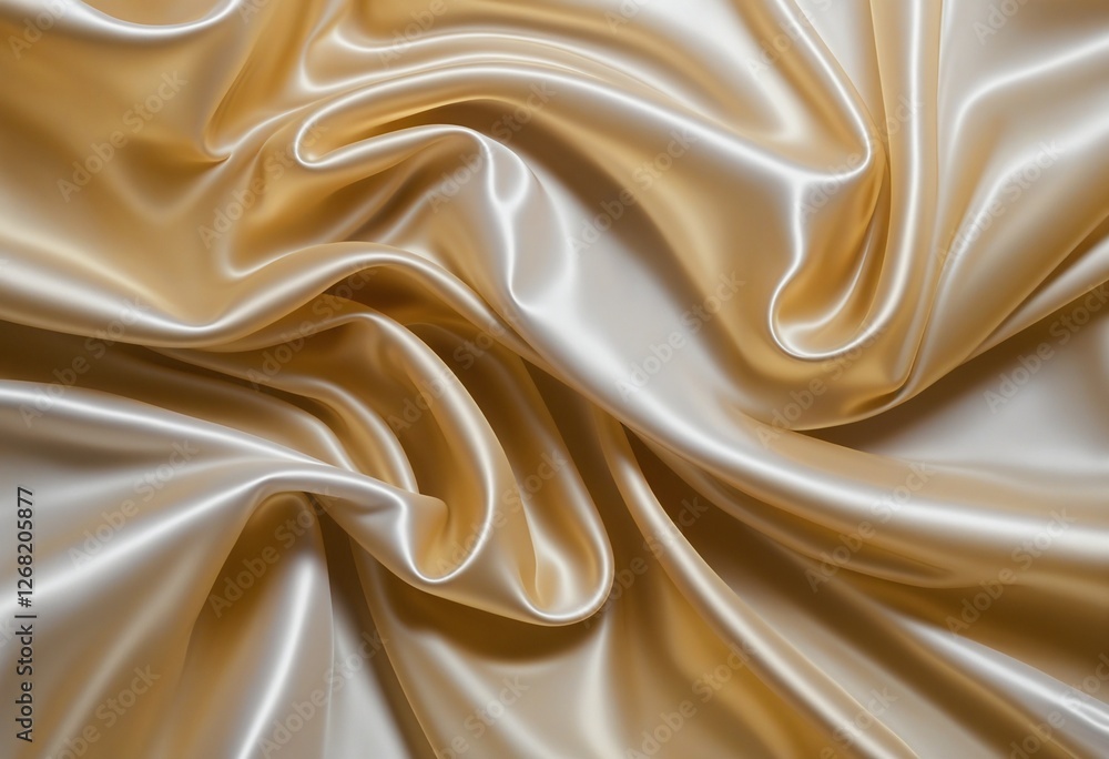 white golden multilayer cloth background, 3d rendering white golden multilayer cloth background, 3d rendering