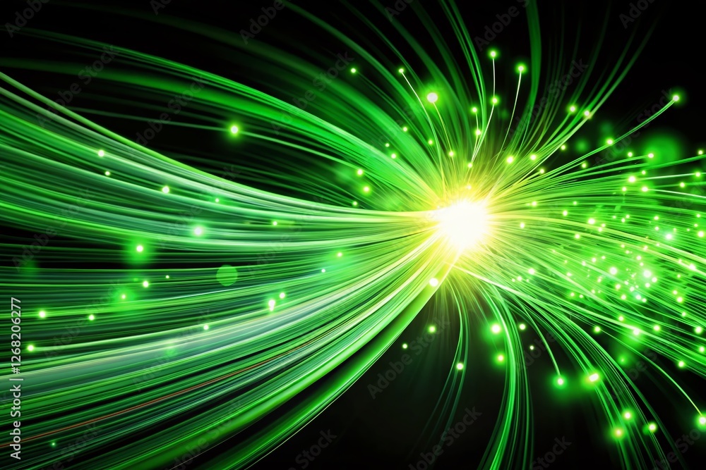 Green Glowing Light Trails, Abstract Motion Blur, Isolated on White Background, Energy, Dynamic, Bright Green Glowing Light Trails, Abstract Motion Blur, Isolated on White Background, Energy, Dynamic, Bright