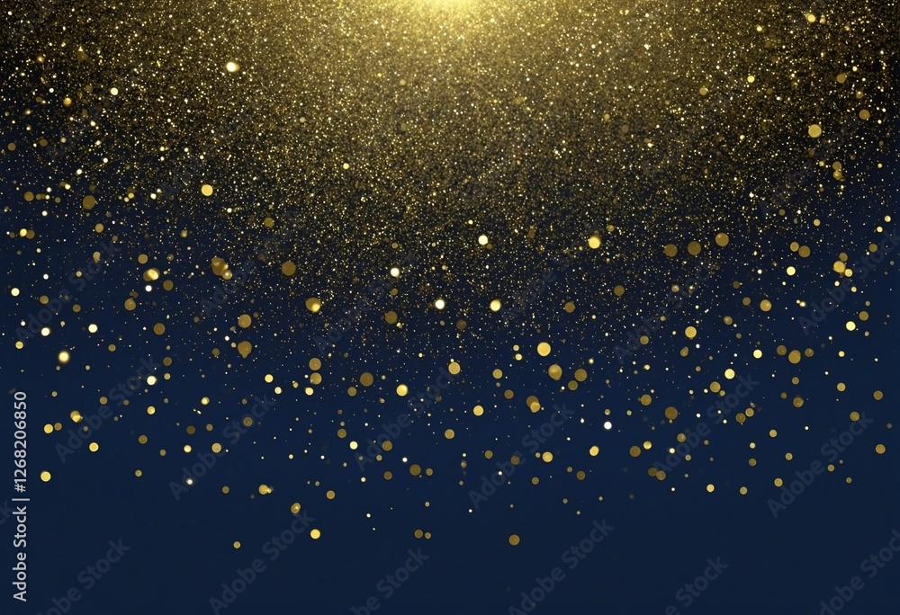 Elegant Dark Blue and Gold Bokeh Background for Christmas Celebrations Elegant Dark Blue and Gold Bokeh Background for Christmas Celebrations