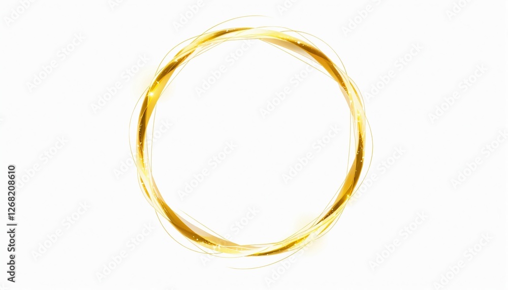 Abstract golden ring with light lines background Abstract golden ring with light lines background