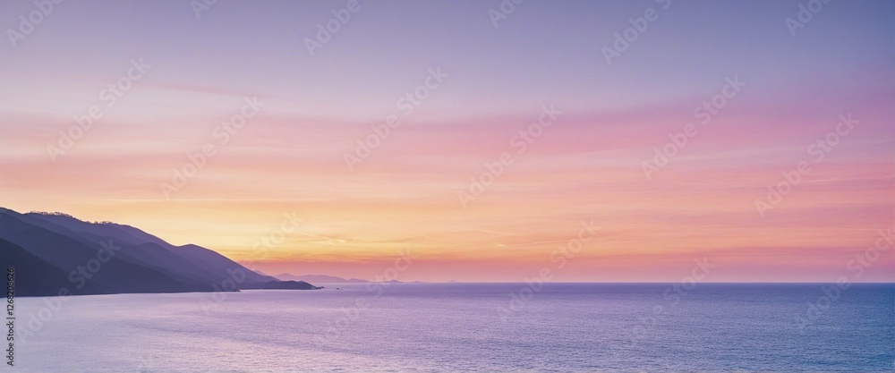 Fototapeta premium Serene Soft Pastel Sunset Gradient Background Texture