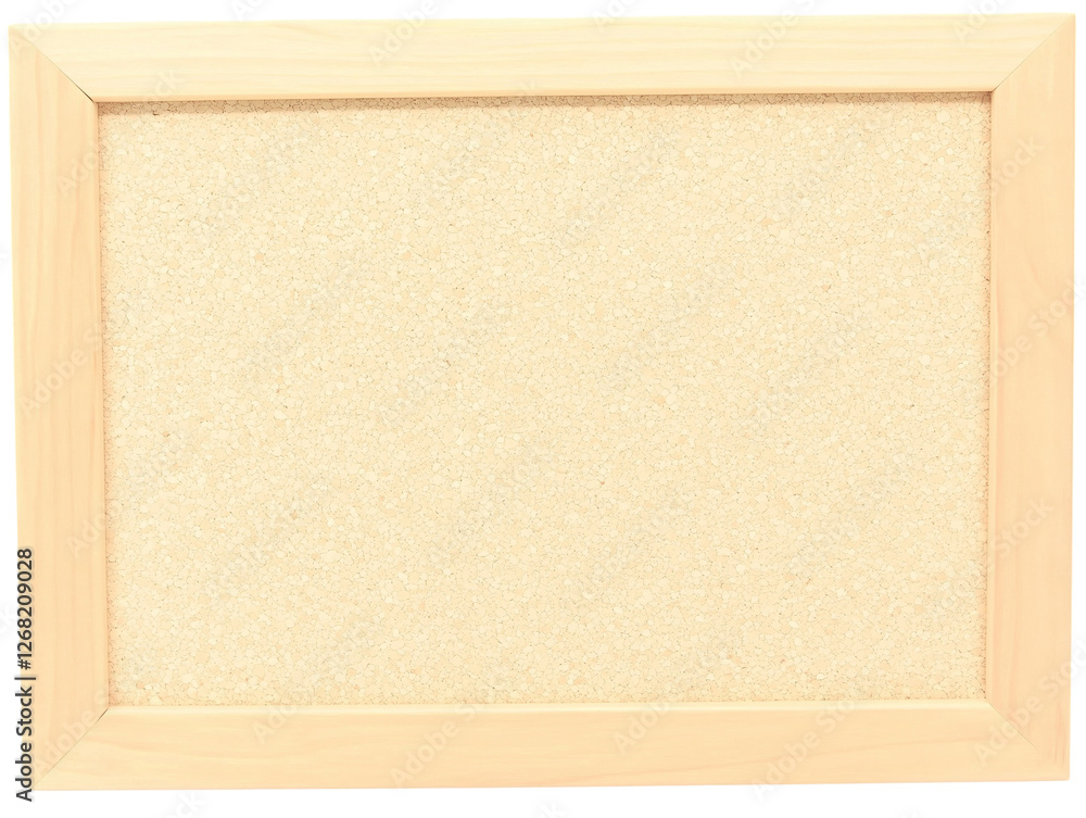 Fototapeta premium Natural Light Corkboard with Wooden Frame, Office Supply