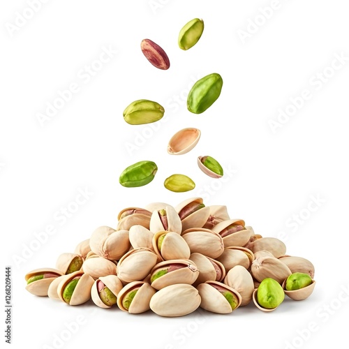 Wallpaper Mural Pistachios on White Background Torontodigital.ca