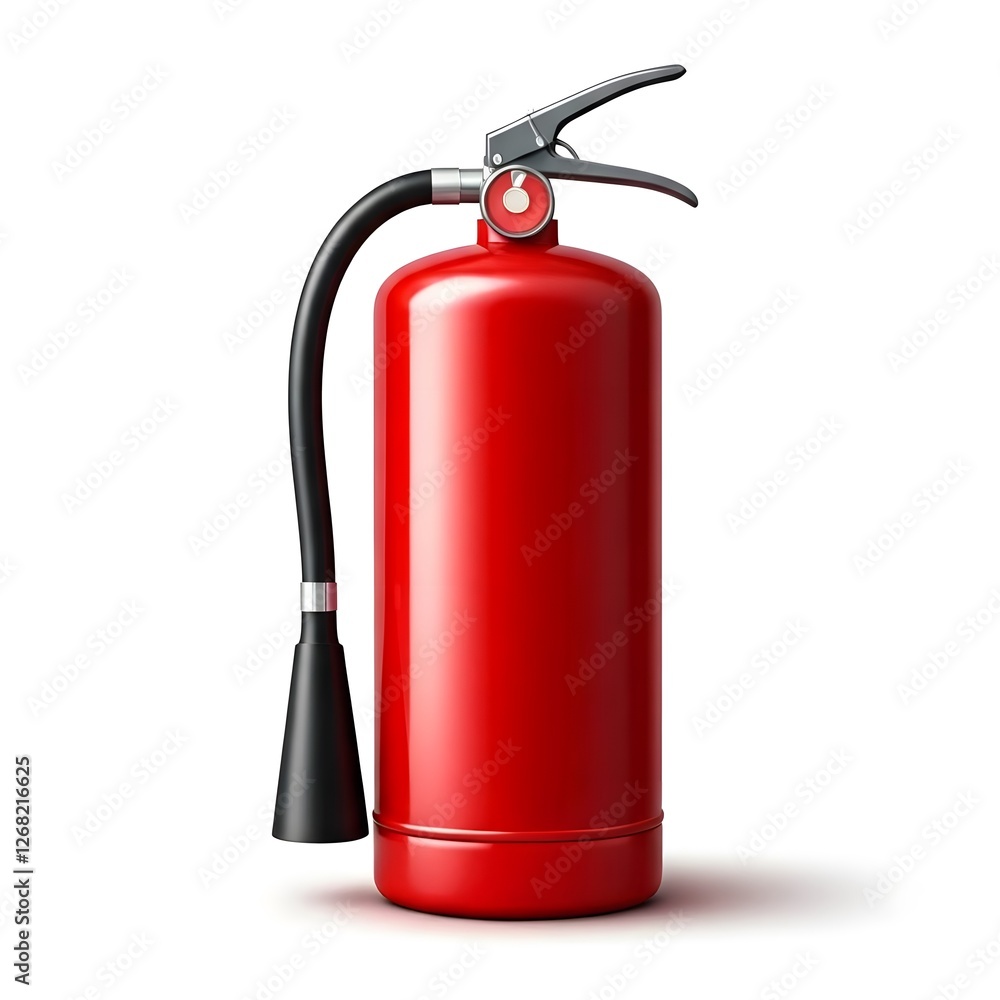 Fire Extinguisher on White Background Fire Extinguisher on White Background