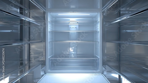 Wallpaper Mural Empty refrigerator with all shelves removed, ready for deep cleaning Torontodigital.ca