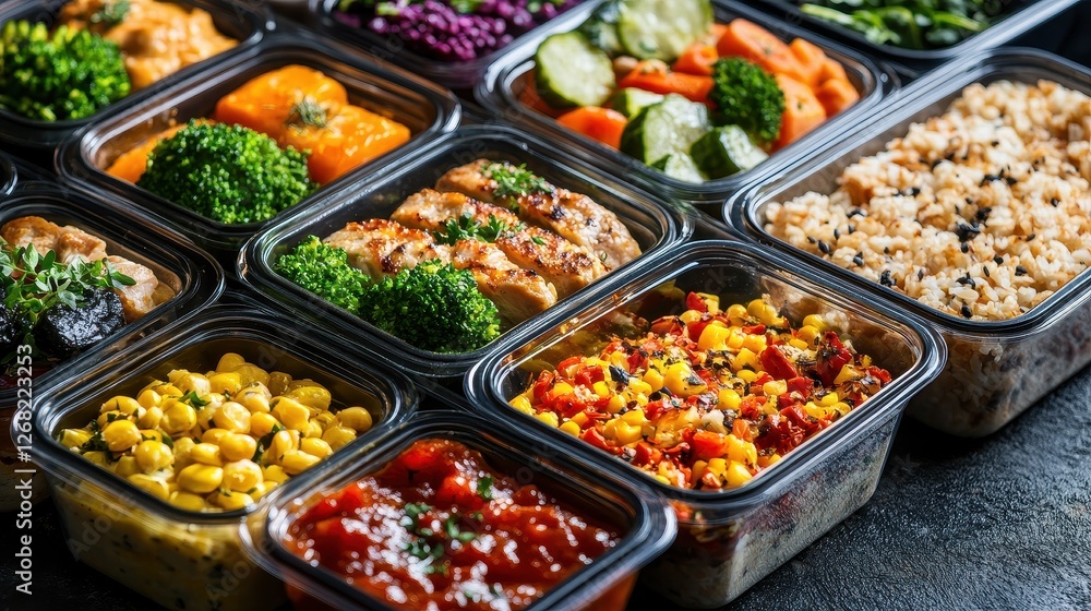 Gourmet meal prep boxes, balanced diet, high-protein and low-carb options. Gourmet meal prep boxes, balanced diet, high-protein and low-carb options.