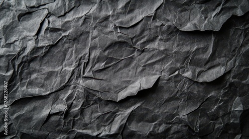 Wallpaper Mural Textured black crumpled paper background, perfect for artistic or graphic design projects. Torontodigital.ca