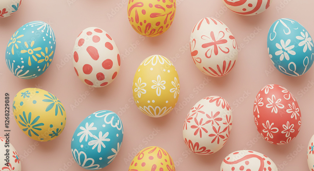 Seamless pastel Easter egg pattern background for greeting cards, packaging, digital designs, and festive decorations Seamless pastel Easter egg pattern background for greeting cards, packaging, digital designs, and festive decorations