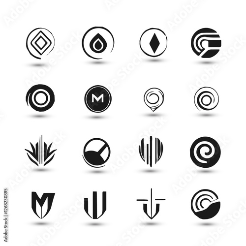 Set collection icon brand identity business logo design idea
