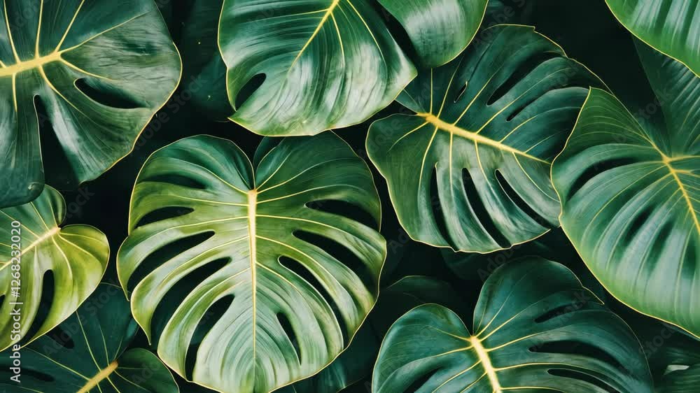 custom made wallpaper toronto digitalMonstera leaves create a lush, tropical atmosphere in a vibrant setting filled with greenery