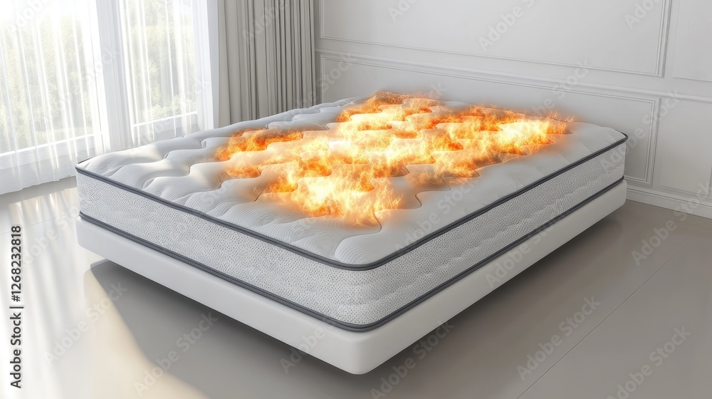 A heat map of a mattress showing areas of excessive pressure on the shoulders and hips A heat map of a mattress showing areas of excessive pressure on the shoulders and hips