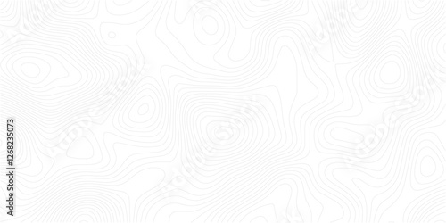 Topography wave line grid map. white wave line geography landscape Topo contour map on white background. White wave paper curved reliefs abstract background.