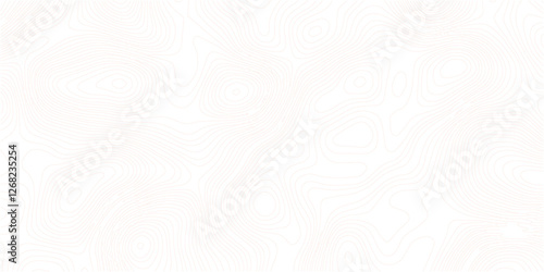 Topography wave line grid map. white wave line geography landscape Topo contour map on white background. White wave paper curved reliefs abstract background.
