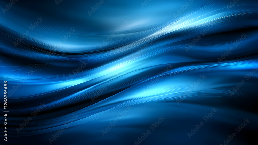 Abstract blue wave background, dynamic flow, energy, design element Abstract blue wave background, dynamic flow, energy, design element