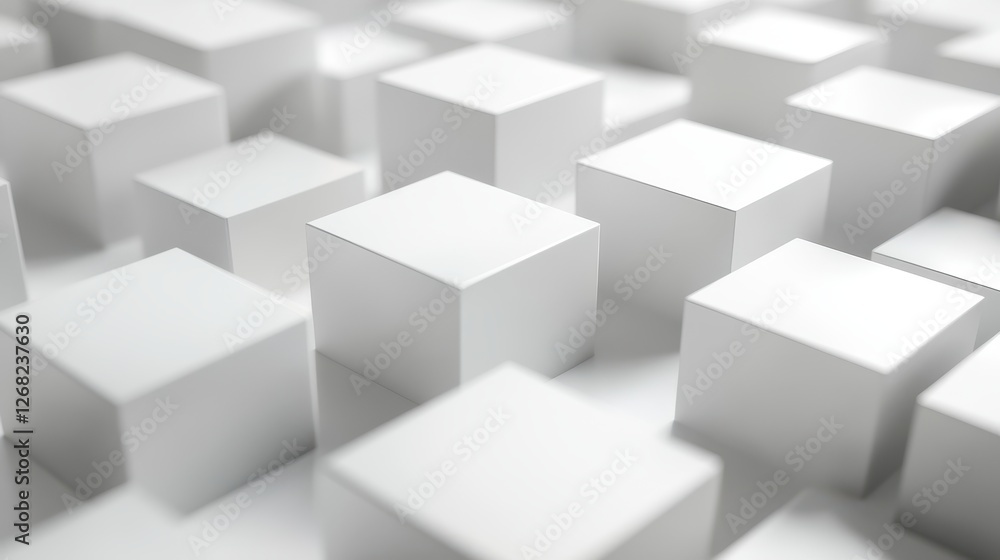 A mesmerizing array of white cubes arranged in a dynamic pattern, evoking a sense of modernity and minimalism. A mesmerizing array of white cubes arranged in a dynamic pattern, evoking a sense of modernity and minimalism.