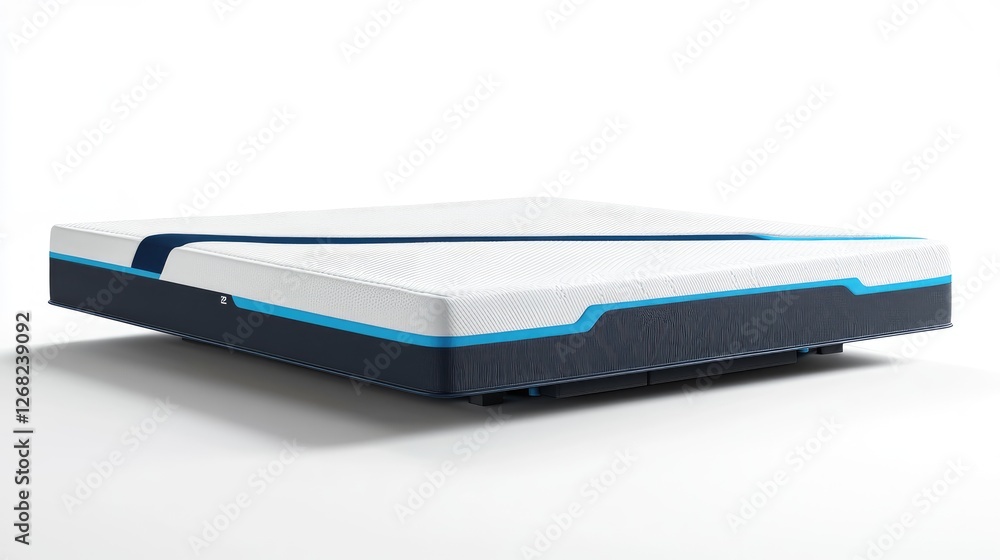 A side-cut view of a mattress featuring an adaptive transition layer for better spinal alignment and shoulder comfort A side-cut view of a mattress featuring an adaptive transition layer for better spinal alignment and shoulder comfort