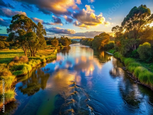 Wallpaper Mural Maukuru River Dusk: Serene Landscape Photography Torontodigital.ca