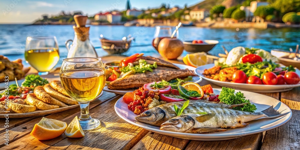 Mediterranean Seafood Feast: Grilled Fish, Meze & Raki by the Aegean Sea Mediterranean Seafood Feast: Grilled Fish, Meze & Raki by the Aegean Sea