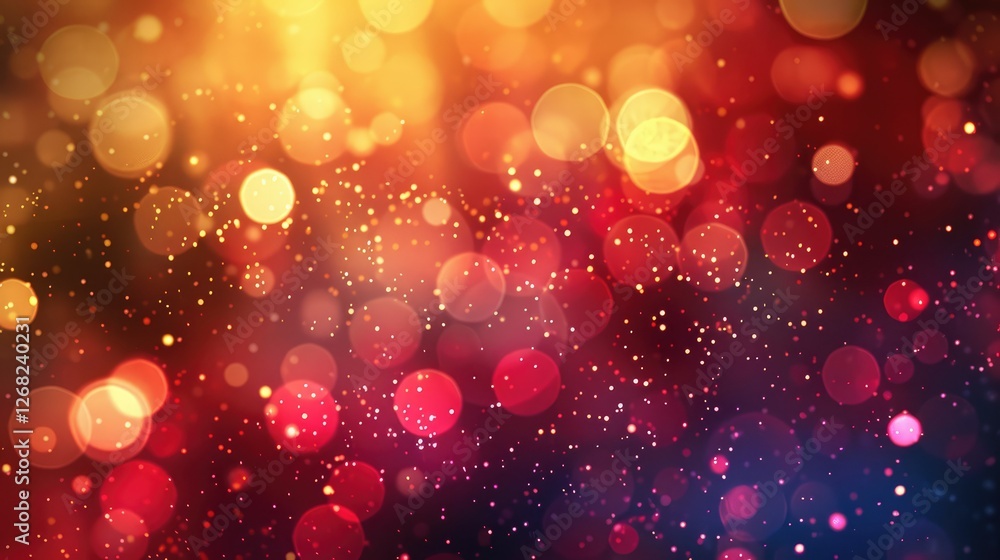 Vibrant bokeh background with warm hues of orange, red, and gold, creating a festive atmosphere for celebrations Vibrant bokeh background with warm hues of orange, red, and gold, creating a festive atmosphere for celebrations
