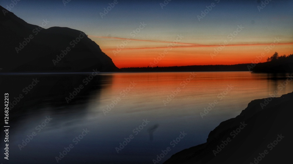 Fototapeta premium Sunset ennerdale lakedistrict uk 