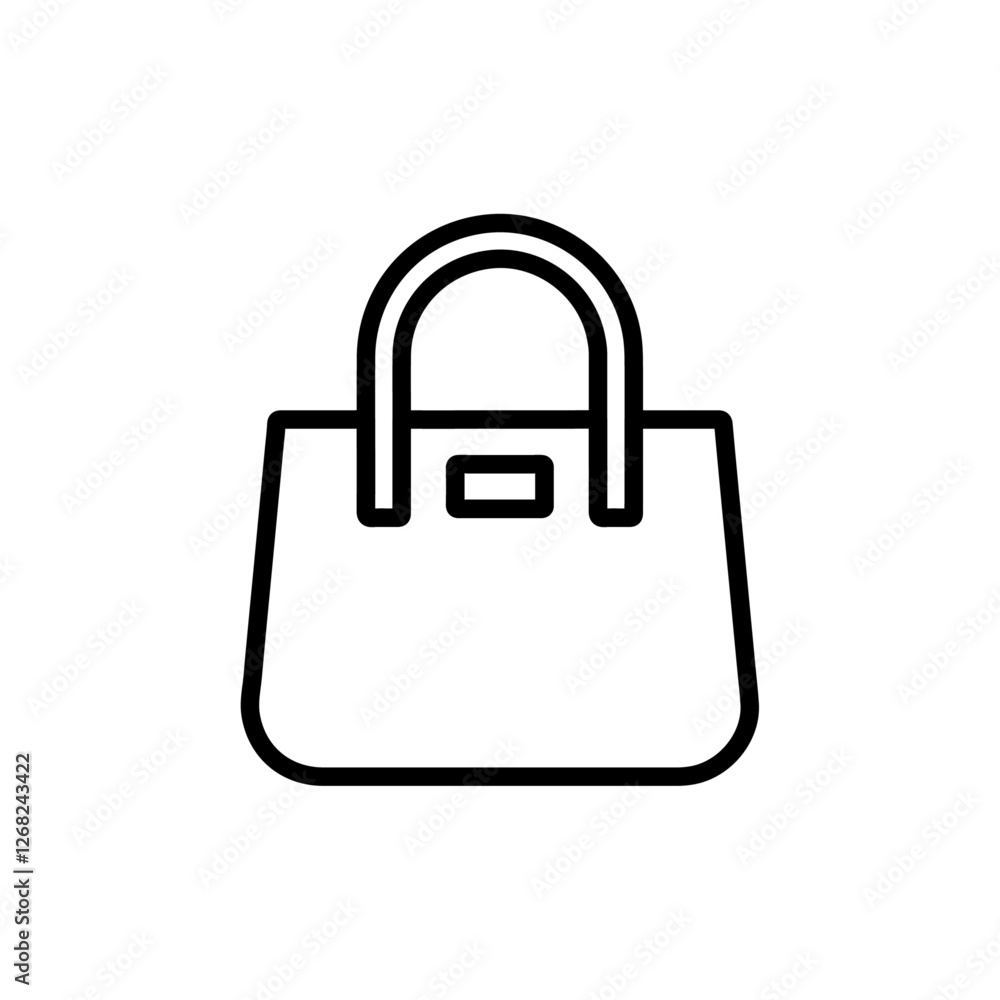 bag icon Simple thin line stroke vector bag icon Simple thin line stroke vector