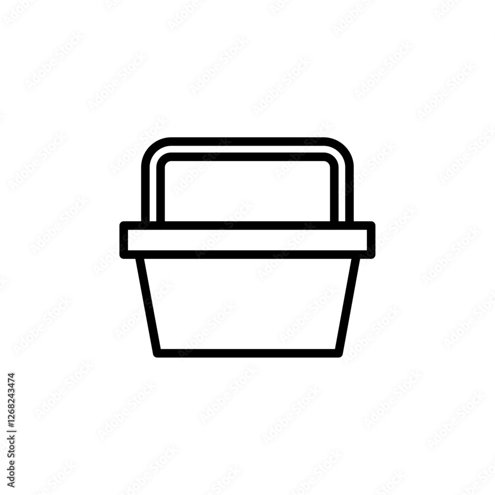 basket icon Simple thin line stroke vector basket icon Simple thin line stroke vector
