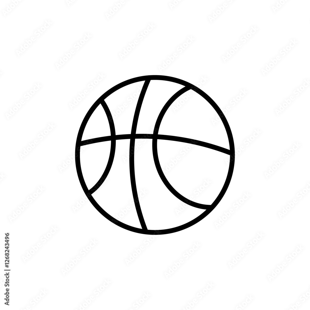 basketball icon Simple thin line stroke vector basketball icon Simple thin line stroke vector