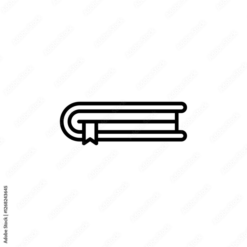 book icon Simple thin line stroke vector book icon Simple thin line stroke vector