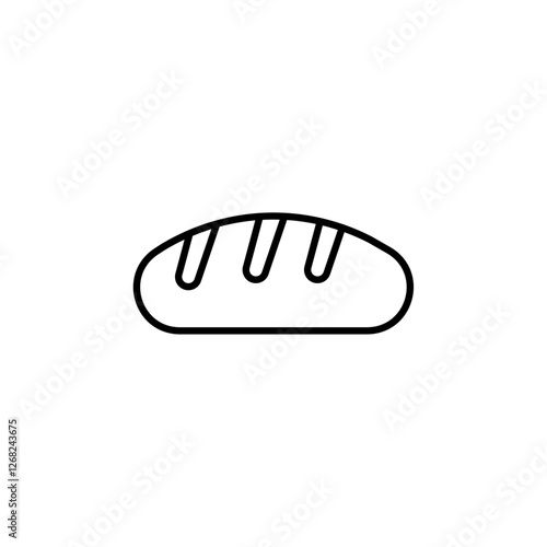 bread icon Simple thin line stroke vector
