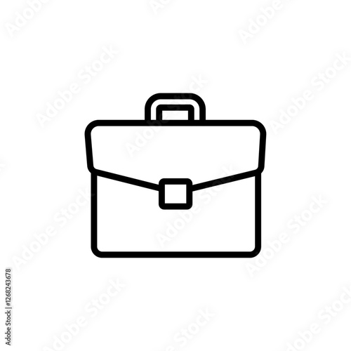 breifcase icon Simple thin line stroke vector
