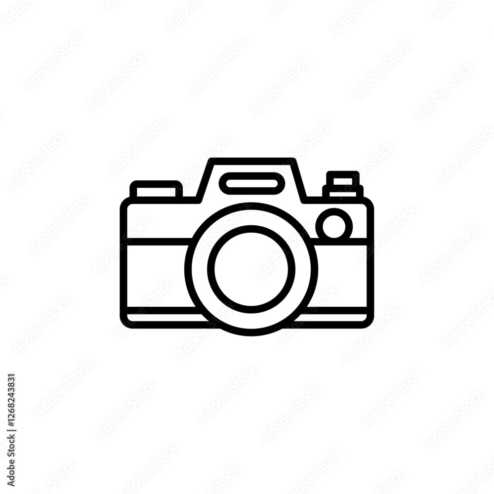 camera icon Simple thin line stroke vector camera icon Simple thin line stroke vector