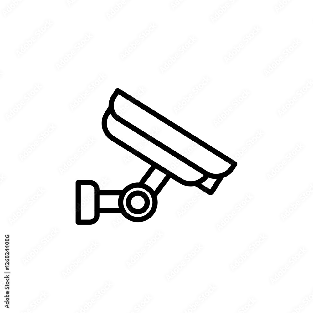 cctv icon Simple thin line stroke vector cctv icon Simple thin line stroke vector