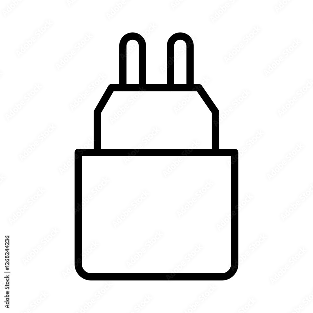 charger icon Simple thin line stroke vector charger icon Simple thin line stroke vector