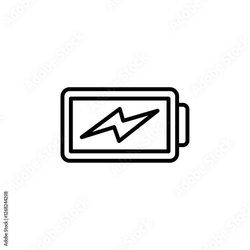 charging icon Simple thin line stroke vector
