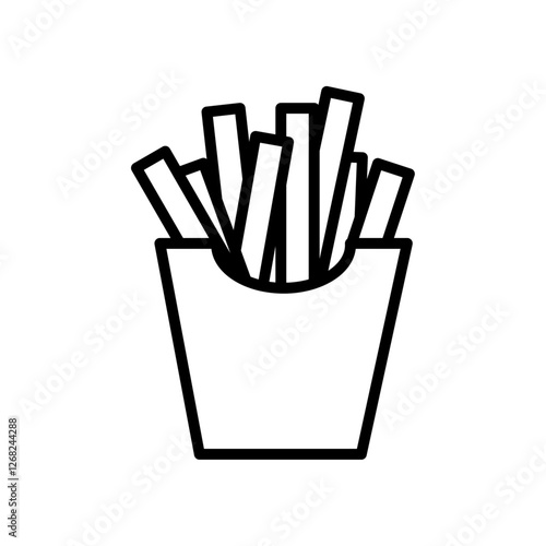chips icon Simple thin line stroke vector