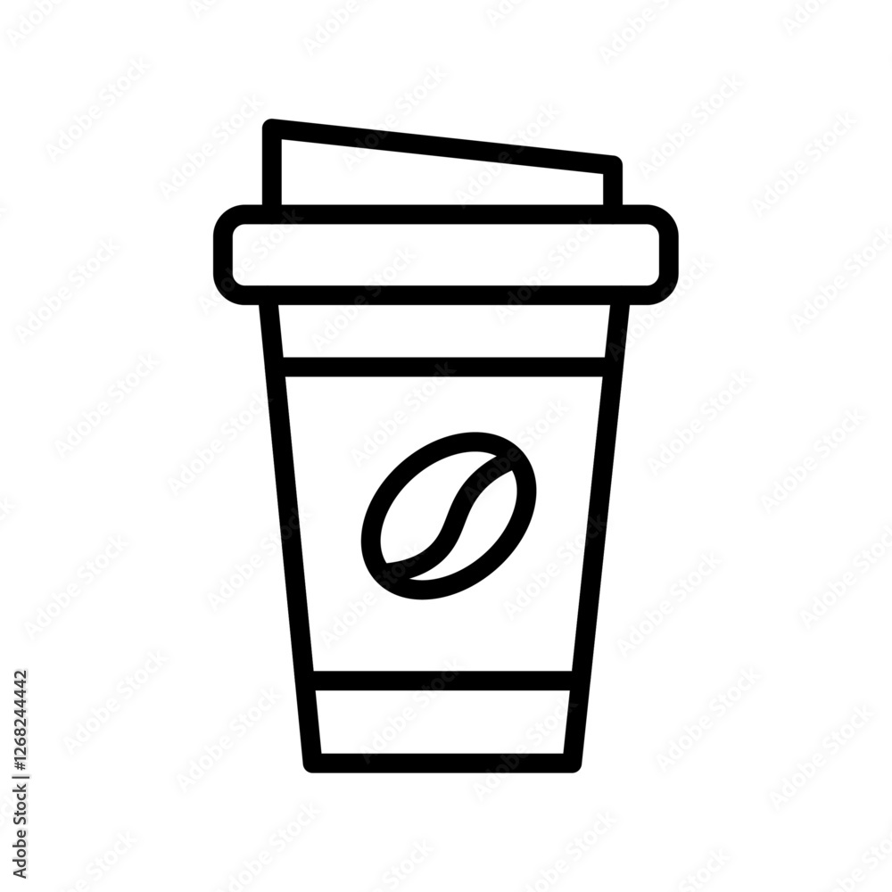 coffee icon Simple thin line stroke vector coffee icon Simple thin line stroke vector