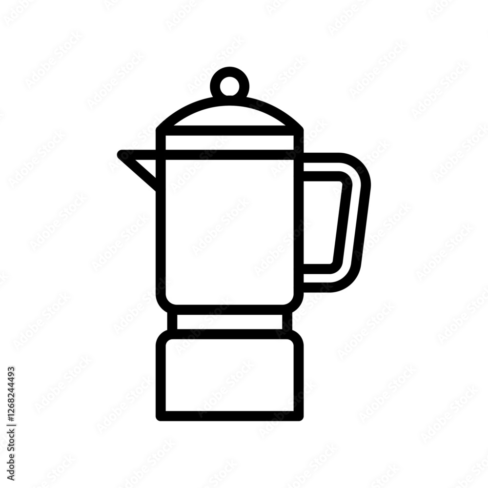 coffee press icon Simple thin line stroke vector coffee press icon Simple thin line stroke vector